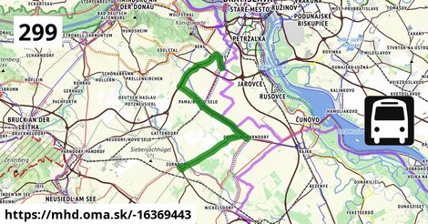 Bus 299: Kittsee Bahnhof = >  Zurndorf Gemeindeamt