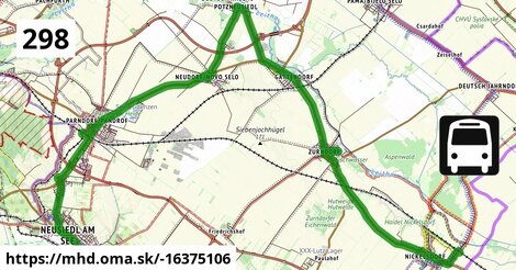 Bus 298: Neusiedl am See Schulzentrum = >  Nickelsdorf Bahnhof (über Zurndorf Neue Mittelschule)