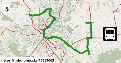 Bus 5 Kobylanka - Kościół = >  Stróżówka Rozdzielnia