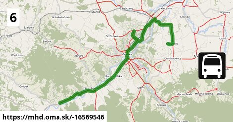 Bus 6 Kobylanka - Kościół = >  Szymbark Łęgi