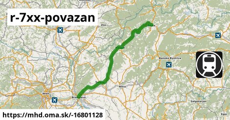 Train R Považan: Bratislava = >  Žilina