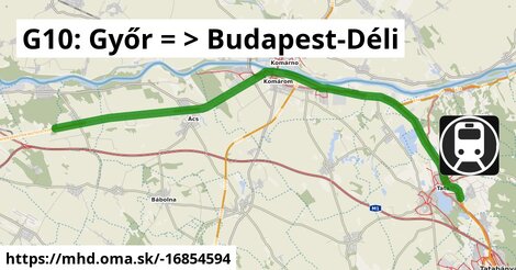 G10: Győr = >  Budapest-Déli