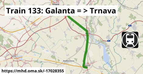 Train 133: Galanta = >  Trnava