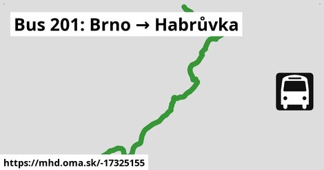 Bus 201: Brno → Habrůvka