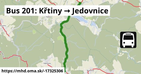 Bus 201: Křtiny → Jedovnice