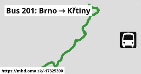 Bus 201: Brno → Křtiny