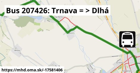 Bus 207426: Trnava = >  Dlhá