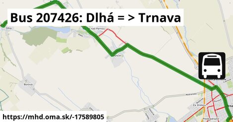 Bus 207426: Dlhá = >  Trnava