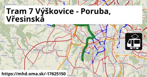 Tram 7 Výškovice - Poruba, Vřesinská