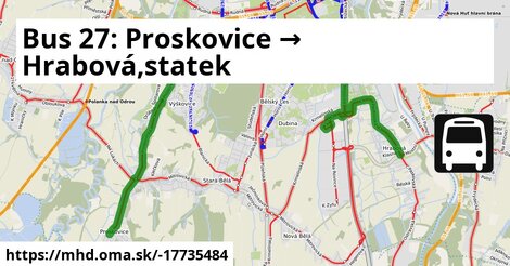 Bus 27: Proskovice → Hrabová,statek