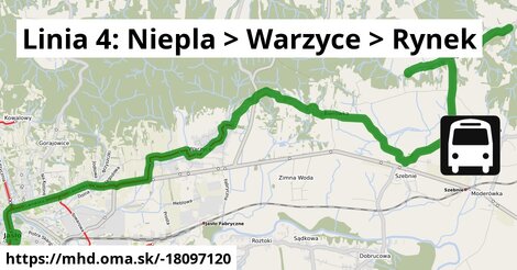 Linia 4: Niepla  >  Warzyce  >  Rynek