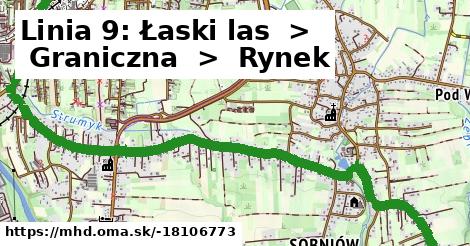 Linia 9: Łaski las  >  Graniczna  >  Rynek