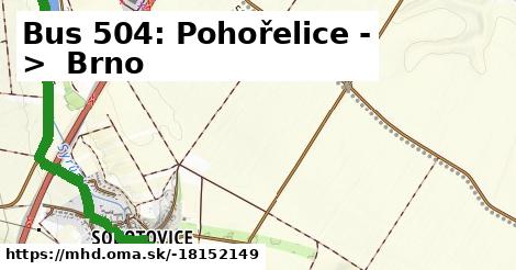 Bus 504: Pohořelice - >  Brno