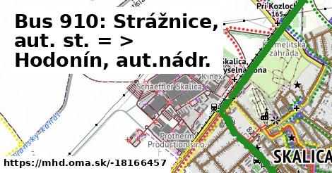 Bus 910: Strážnice, aut. st. = >  Hodonín, aut.nádr.