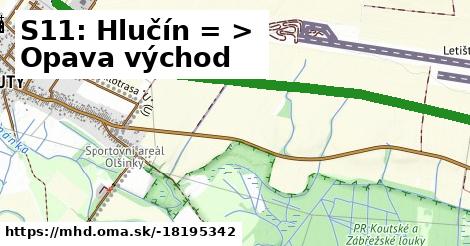 S11: Hlučín = >  Opava východ