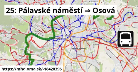 25: Pálavské náměstí ⇒ Osová