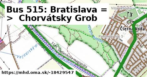 Bus 515: Bratislava = >  Chorvátsky Grob