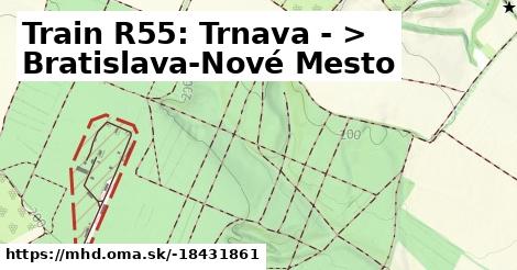 Train R55: Trnava - >  Bratislava-Nové Mesto