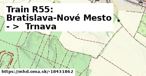 Train R55: Bratislava-Nové Mesto - >  Trnava