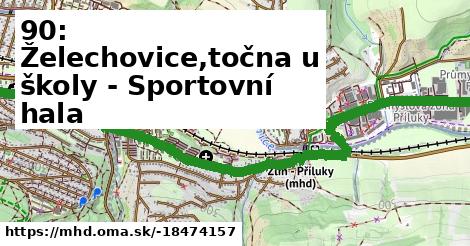 90: Želechovice,točna u školy - Sportovní hala