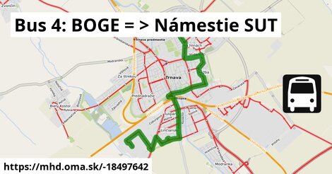 Bus 4: BOGE = >  Námestie SUT