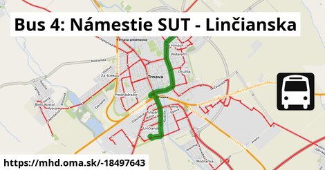 Bus 4: Námestie SUT - Linčianska