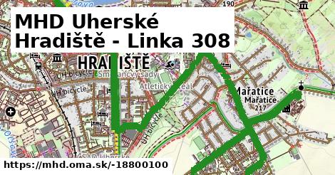 MHD Uherské Hradiště - Linka 308