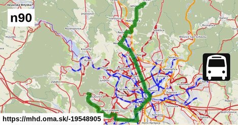 N90: Ořešín ⇒ Jírovcova ⇒ Kohoutovice, hájenka