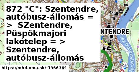 872 "C": Szentendre, autóbusz-állomás = >  SZentendre, Püspökmajori lakótelep = >  Szentendre, autóbusz-állomás