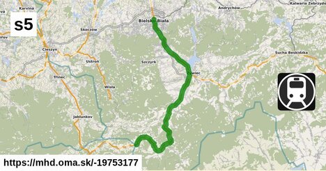 S5: Katowice = >  Zwardoń via Katowice Kostuchna