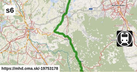 S6: Katowice = >  Wisła Głębce via Katowice Kostuchna