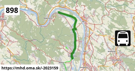 898 "A": Szentendre, autóbusz-állomás = >  Kisoroszi, Hősök tere