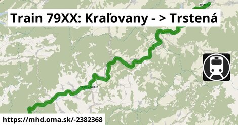 Train 79XX: Kraľovany - >  Trstená
