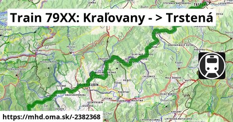 Train 79XX: Kraľovany - >  Trstená