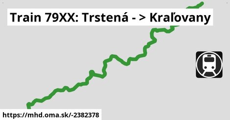 Train 79XX: Trstená - >  Kraľovany