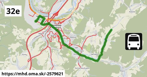 Bus 32E: Praznov,konečná = >  Aut.nástupište