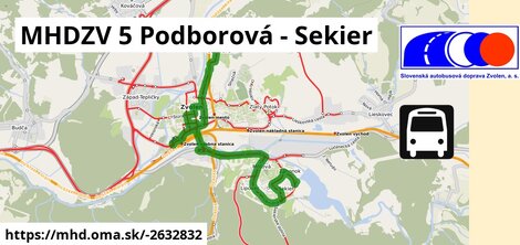 MHDZV 5 Podborová - Sekier