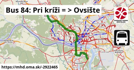 Bus 84: Pri kríži = >  Ovsište