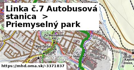 Linka č.7 Autobusová stanica  >  Priemyselný park