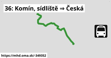 36: Komín, sídliště ⇒ Česká