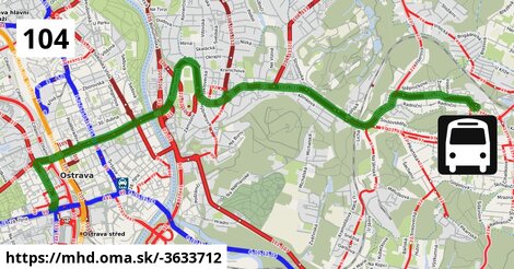 Trolleybus 104: Náměstí Republiky = >  Michálkovice