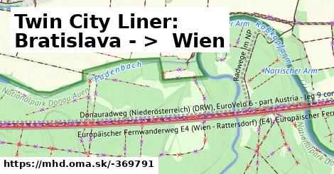 Twin City Liner: Bratislava - >  Wien