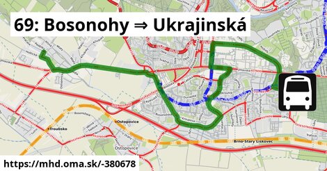 69: Bosonohy ⇒ Ukrajinská