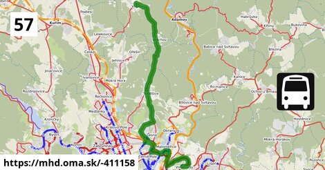 57: Obřany, sídliště ⇒ Vranov, smyčka