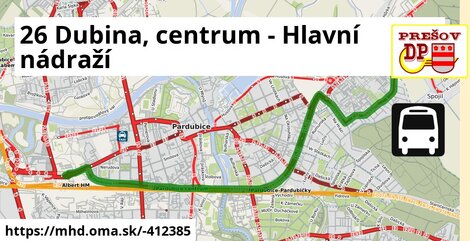 26 Dubina, centrum - Hlavní nádraží