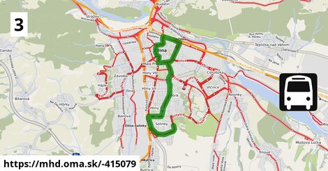 Trolleybus 3: Solinky-Bôrik-Centrum-Bôrik-Solinky