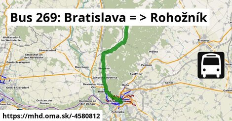 Bus 269: Bratislava = >  Rohožník