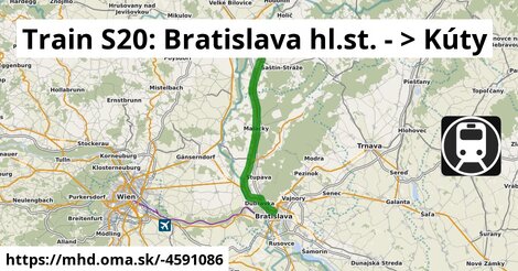 Train S20: Bratislava hl.st. - >  Kúty