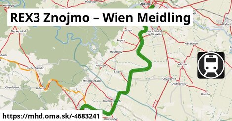 REX3 Znojmo – Wien Meidling