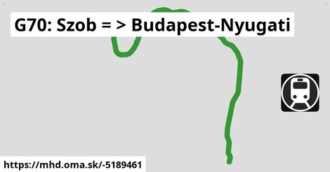 G70: Szob = >  Budapest-Nyugati